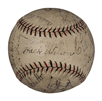 1930 Chicago Cubs N.L Champion Team Signed Baseball with 23 Signatures Incl Hack Wilson (JSA)